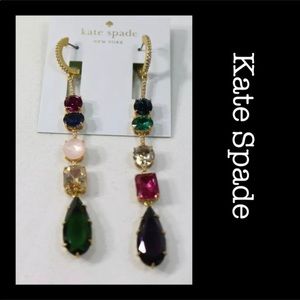 Kate Spade Gold Tone she has spark linear earrings